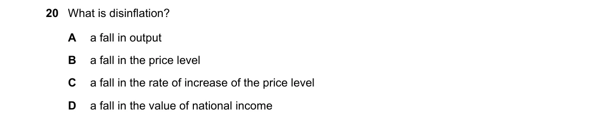 Question 20 from 9708/11/O/N/21