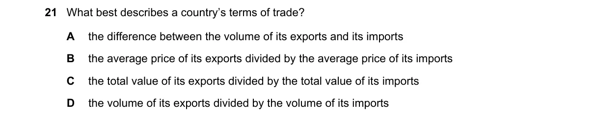 Question 21 from 9708/11/O/N/21