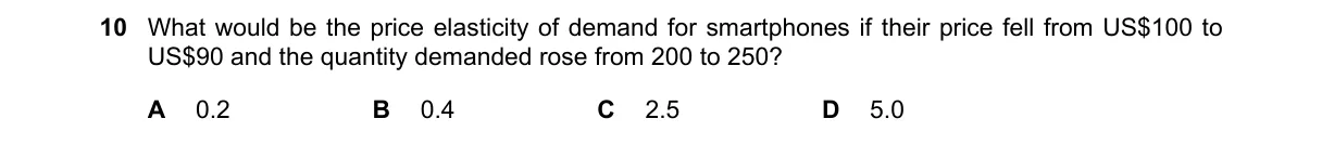 Question 10 from 9708/13/O/N/21