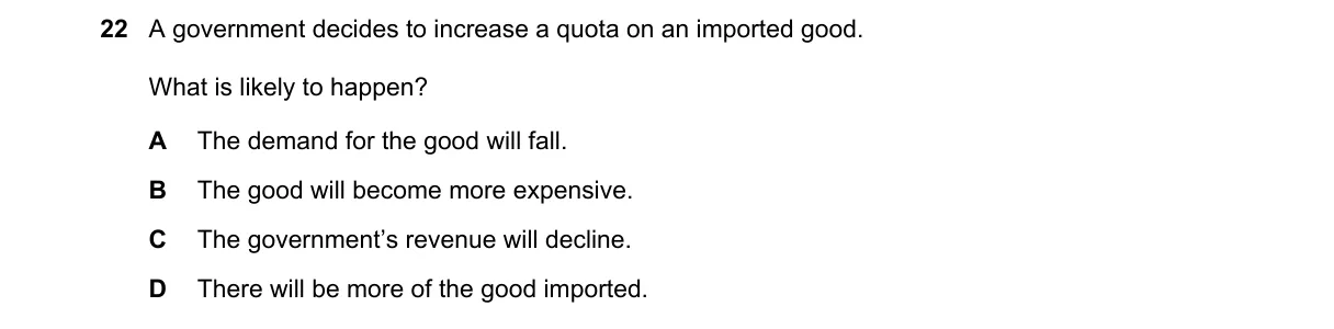 Question 22 from 9708/13/O/N/21