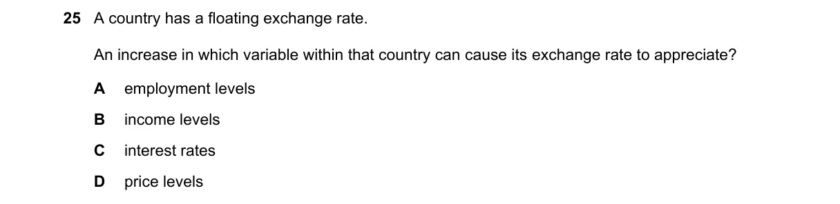 Question 25 from 9708/13/O/N/21