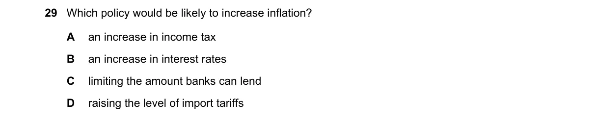 Question 29 from 9708/13/O/N/21