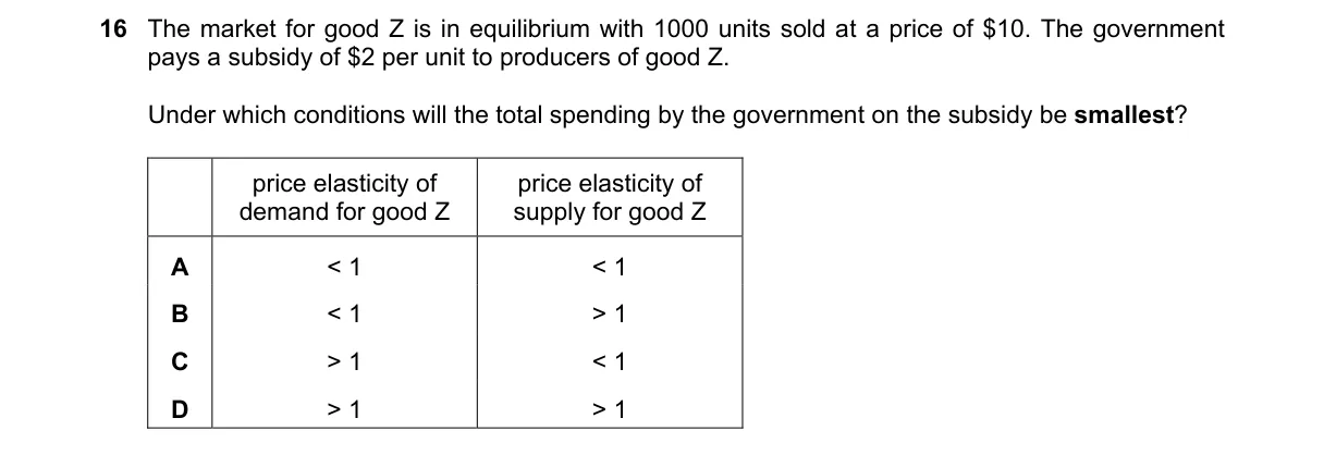 Question 16 from 9708/13/O/N/22