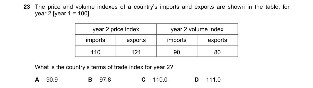 Question 23 from 9708/13/O/N/22