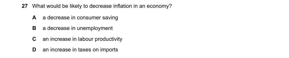 Question 27 from 9708/13/O/N/22