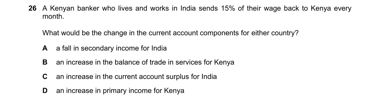Question 26 from 9708/11/O/N/23
