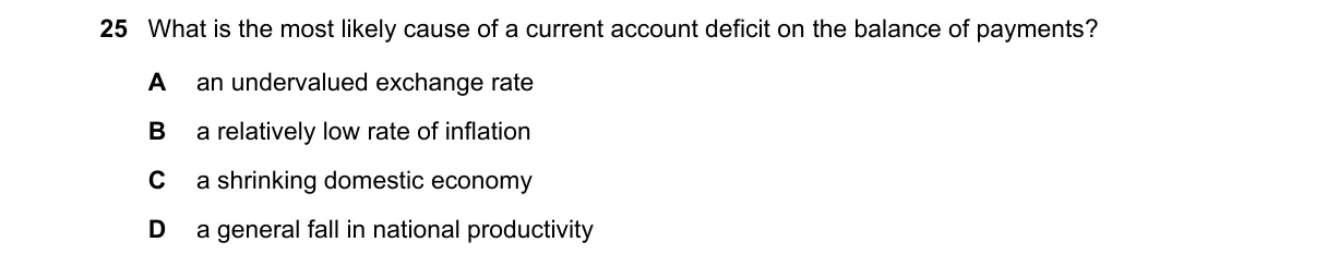 Question 25 from 9708/13/O/N/23