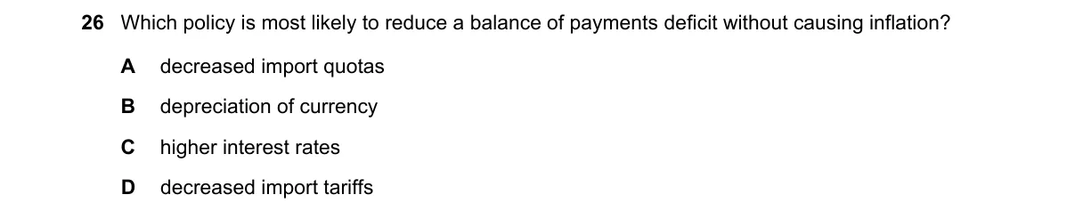 Question 26 from 9708/12/O/N/24