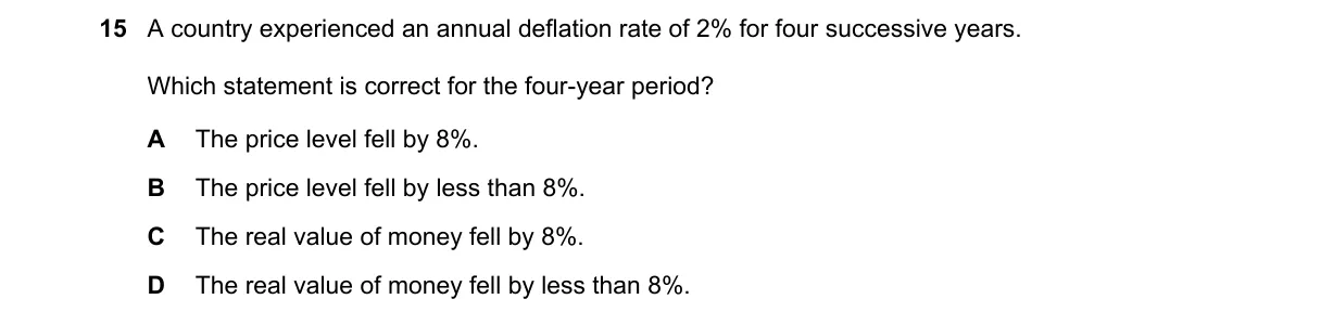 Question 15 from 9708/13/O/N/24