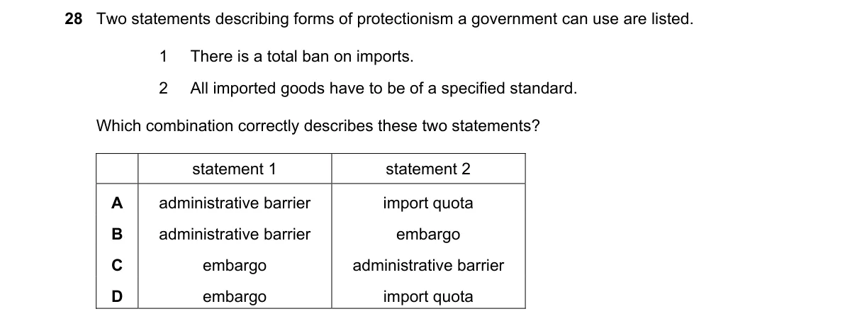 Question 28 from 9708/13/O/N/24
